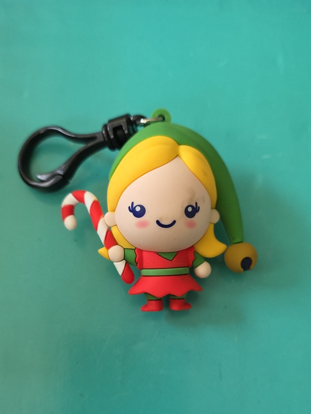 NLP Silicone Girl Elf Christmas Bag Charm,  Keychain